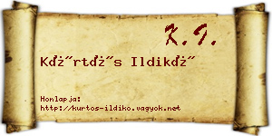 Kürtös Ildikó névjegykártya